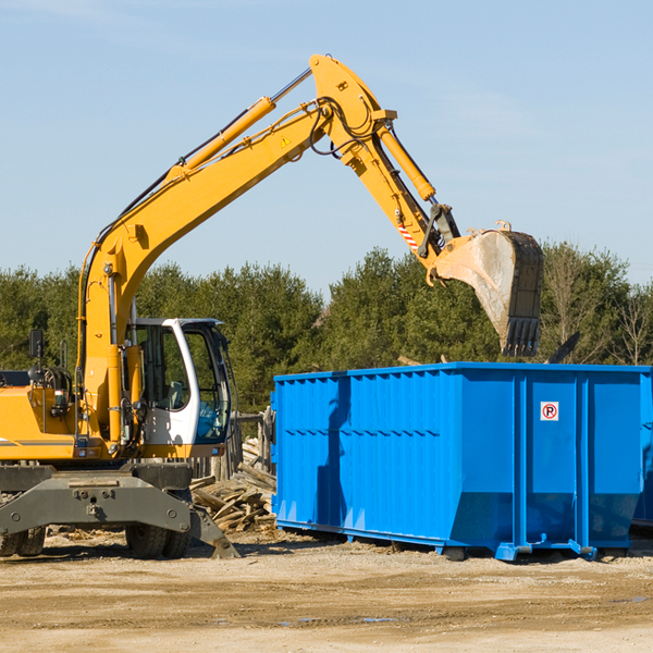 what size residential dumpster rentals are available in Hall County TX